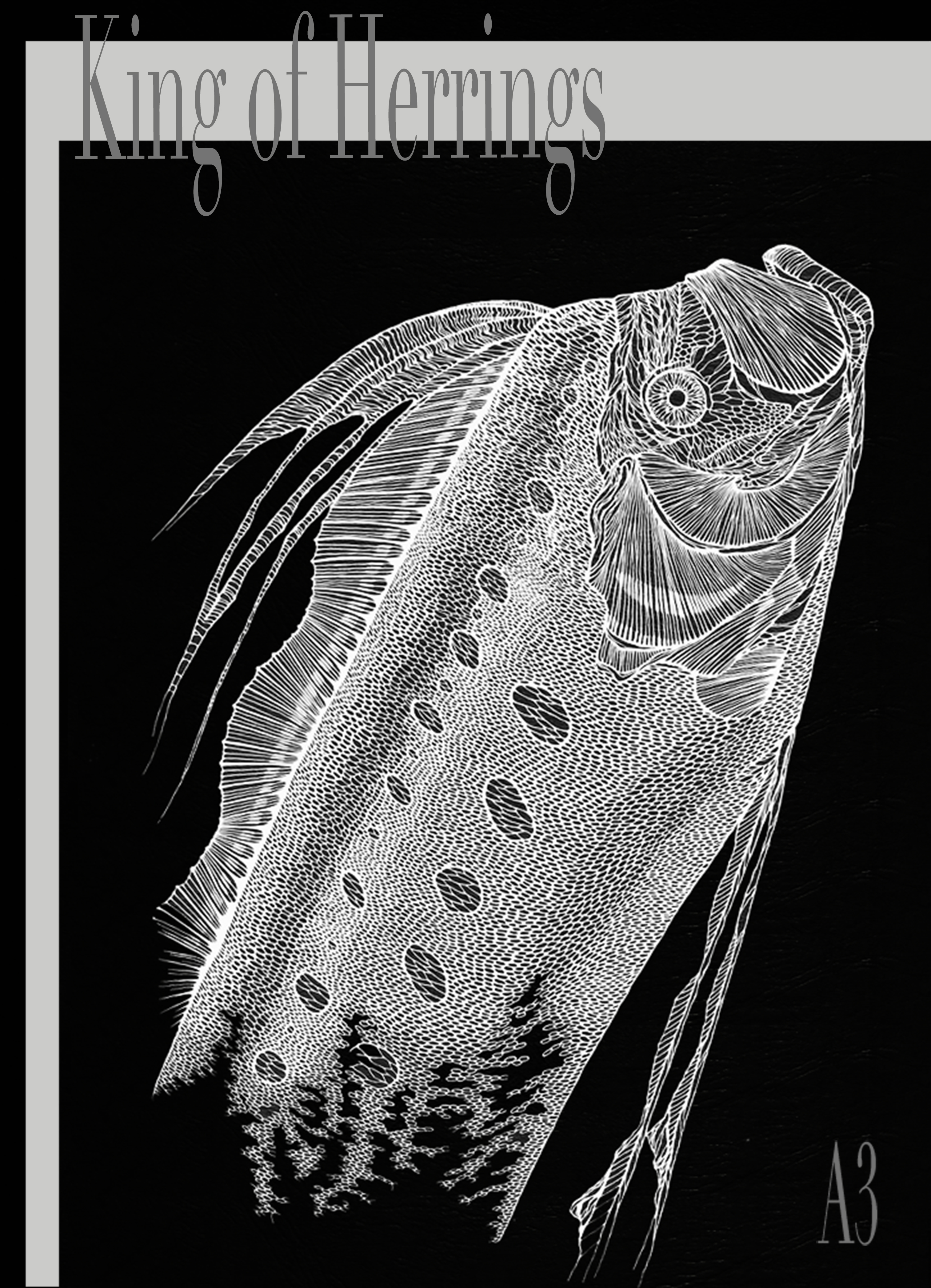 Kirie 切り絵 King Of Herrings リュウグウノツカイ 代表作品 Kiriken Masayo