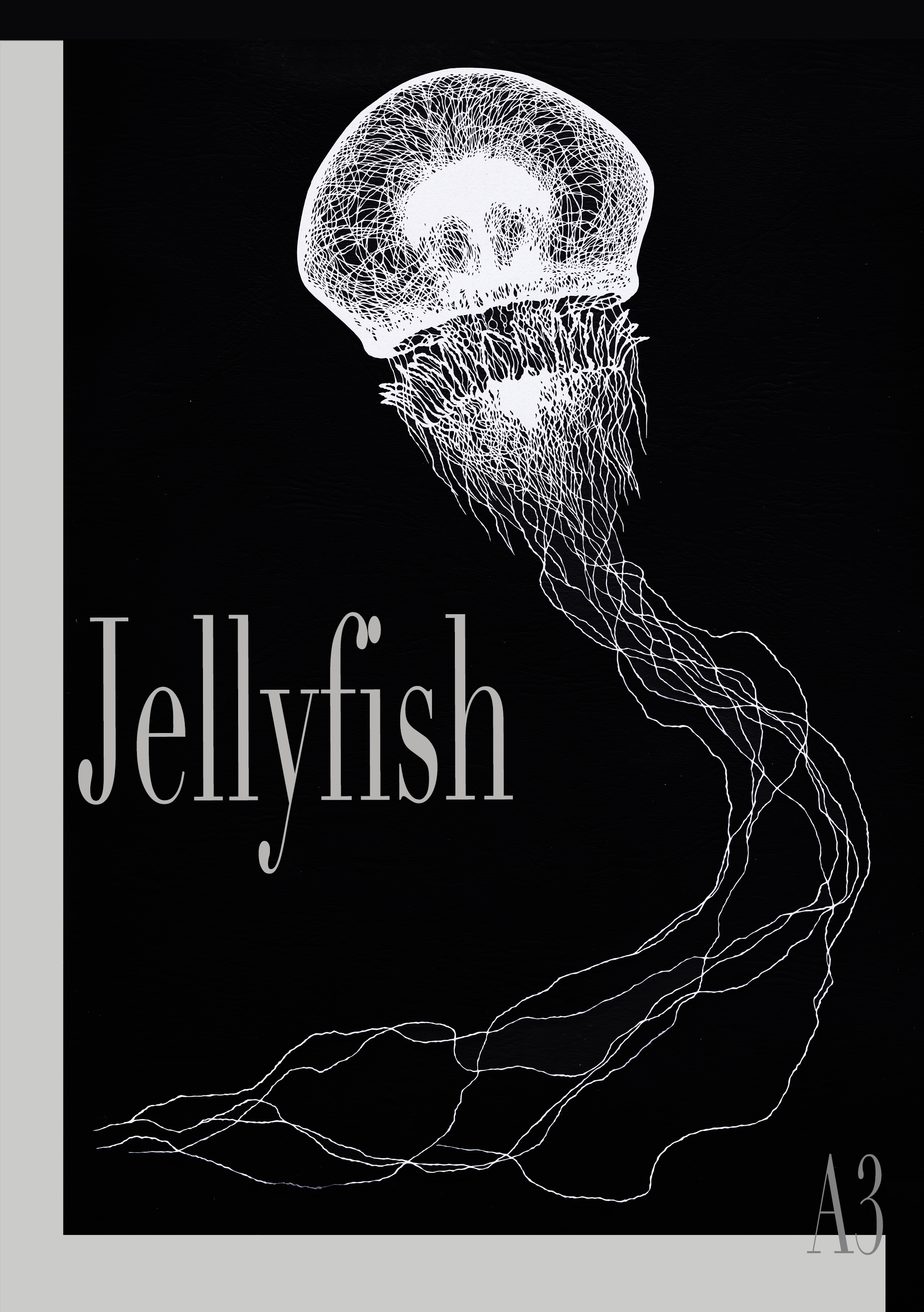 Kirie 切り絵 Jellyfish クラゲ 代表作品 Kiriken Masayo