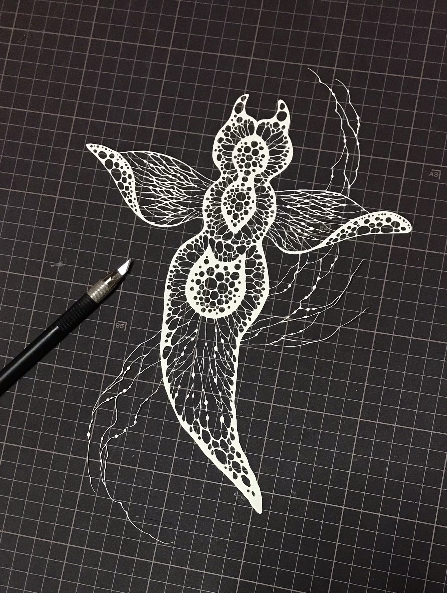 切り絵】クリオネ | Kiriken Masayo